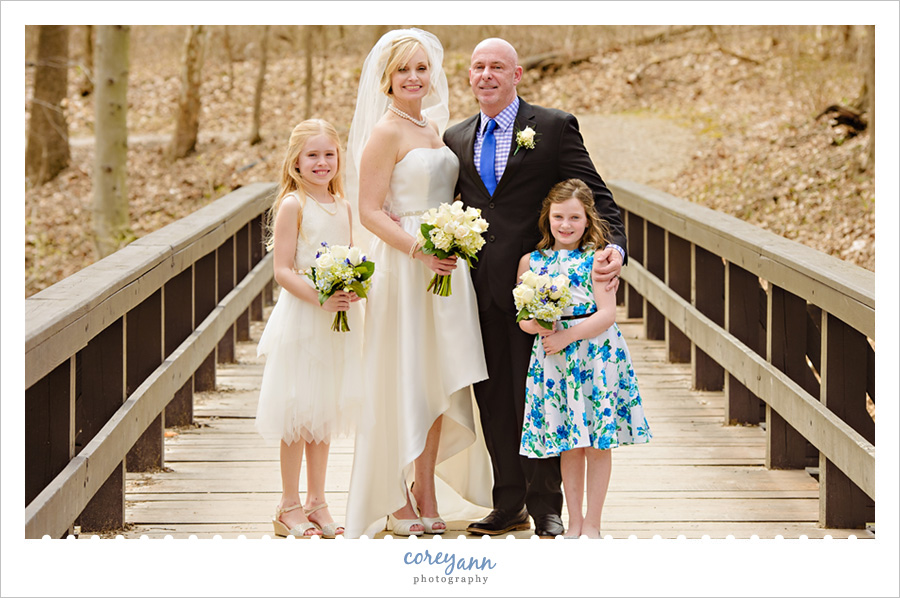 Wedding portrait at Highbanks Metro Parks in April in Columbus Ohio