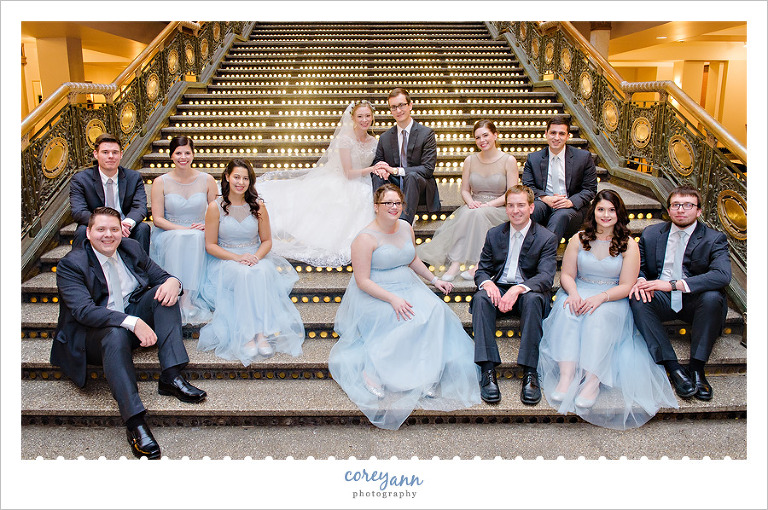 Ice Blue Bridal Party at Hyatt Cleveland