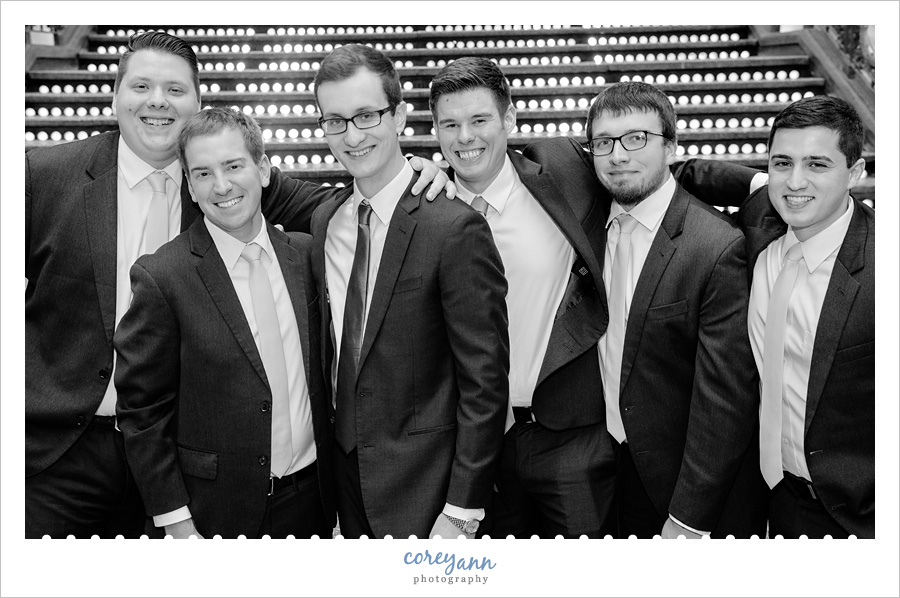 Groom and Groomsman at Hyatt Cleveland