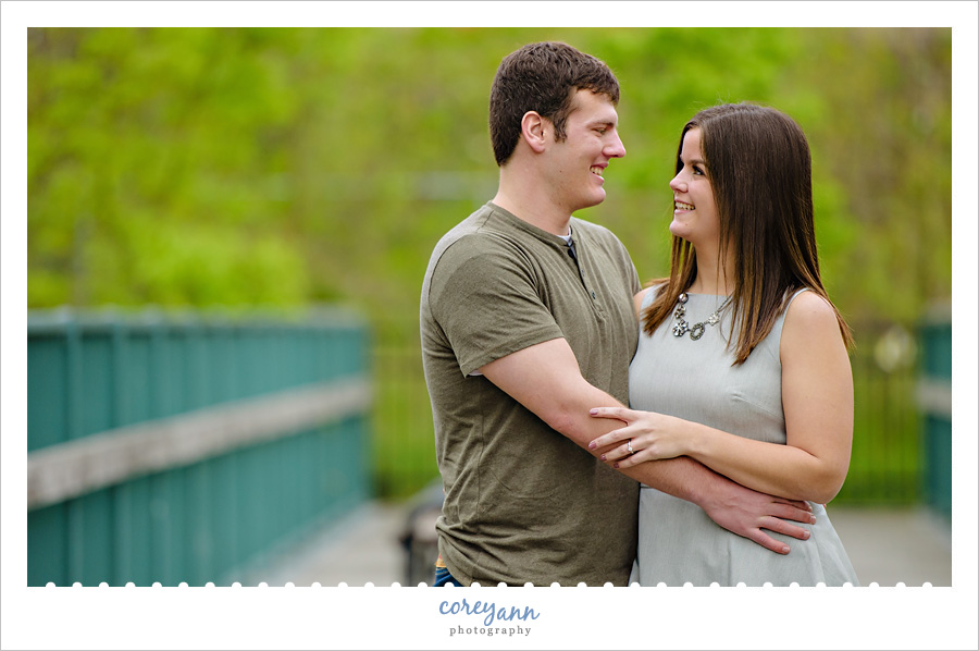 Downtown Cuyahoga Falls Engagement Session with Cory and Molly