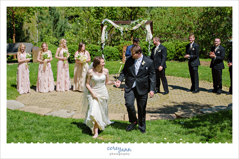 Wedding ceremony in May at Secrest Arboretum