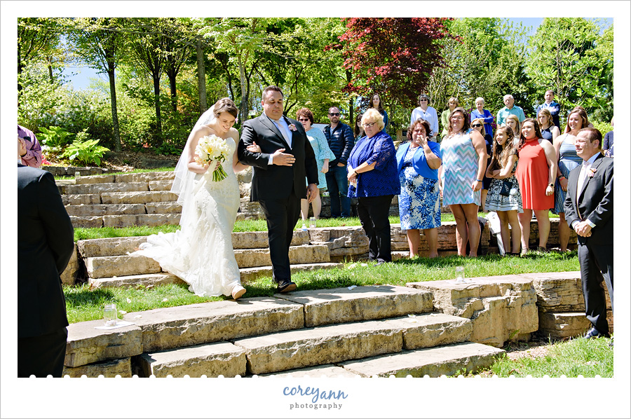 Wedding ceremony in May at Secrest Arboretum