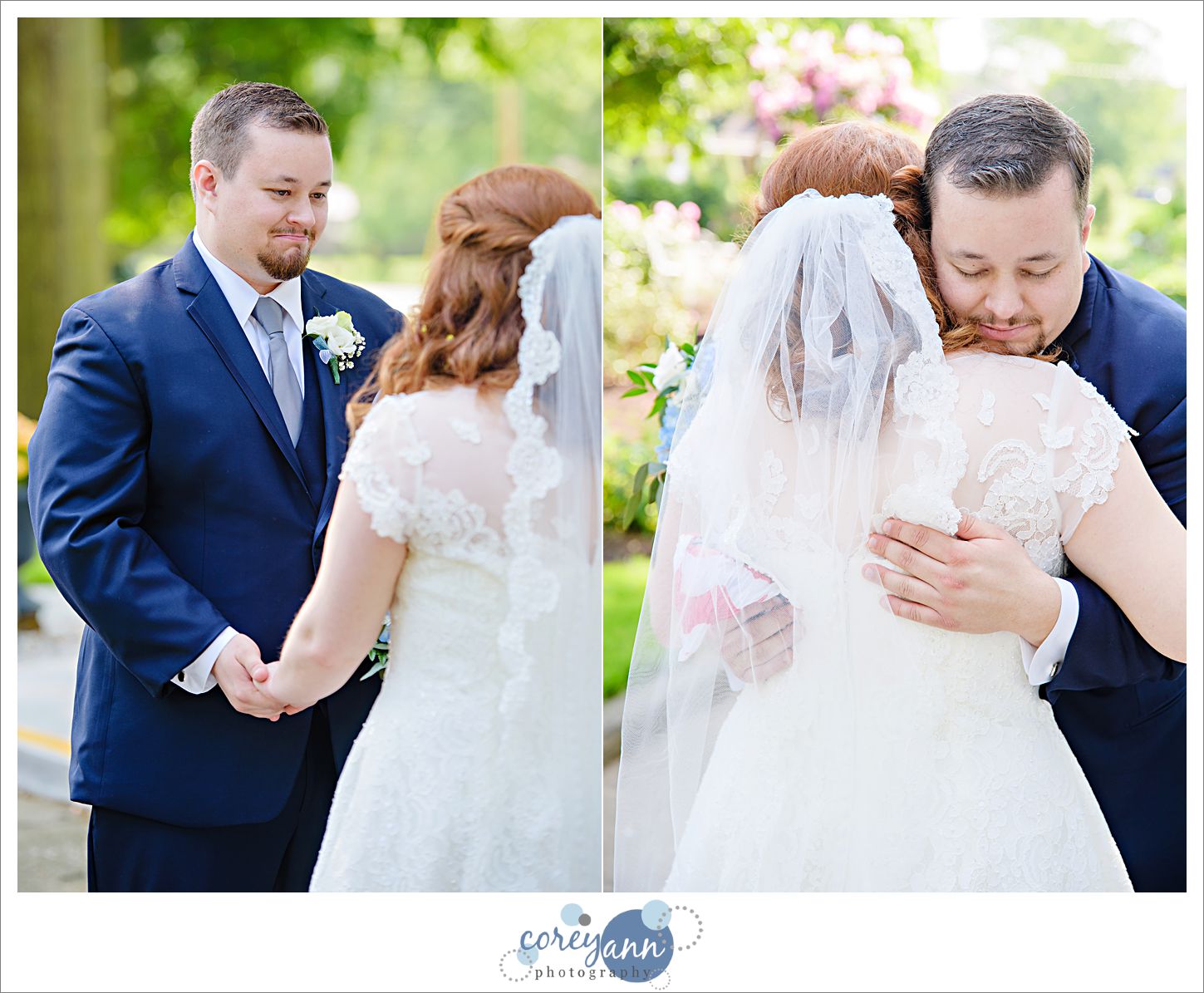 First Look before Wedding at Reeves Victorian Home