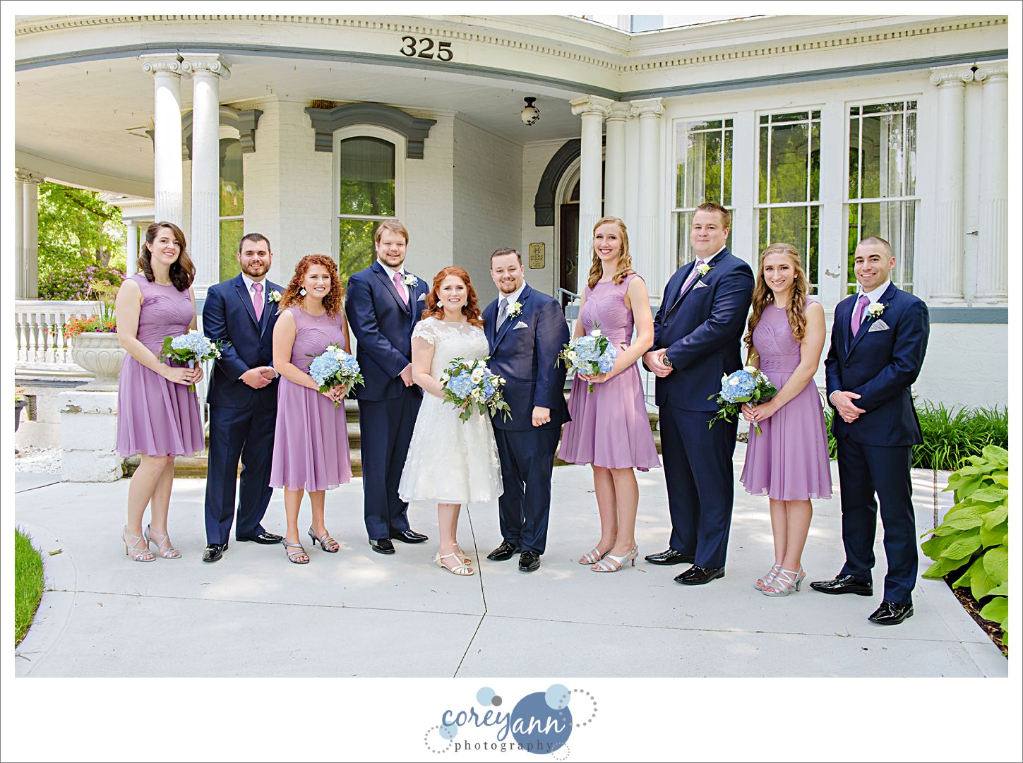 Lavender Bridal Party in Dover Ohio Wedding