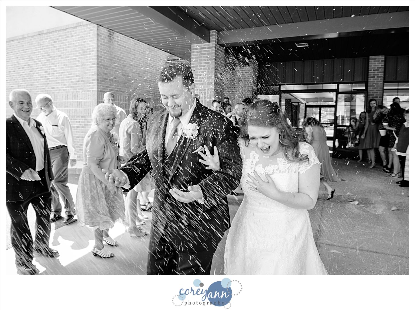 Rice Exit From Wedding in Dover