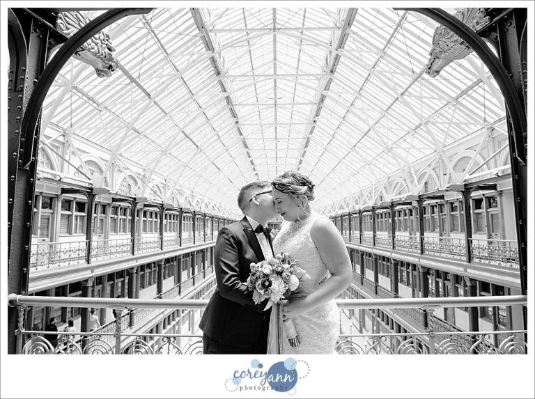 Same Sex Wedding Portrait at Cleveland Hyatt Arcade