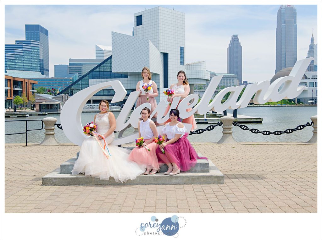 Wedding Bridal Party Portrait in Cleveland