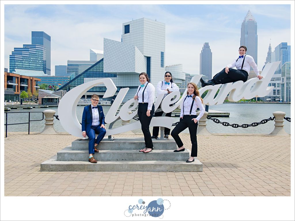 Wedding Bridal Party Portrait in Cleveland