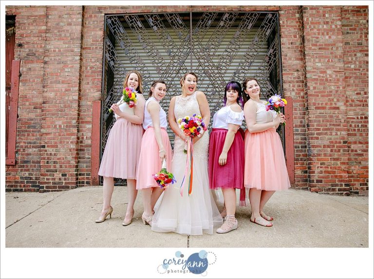 Bride and Bridemaids with Tulle Skirts