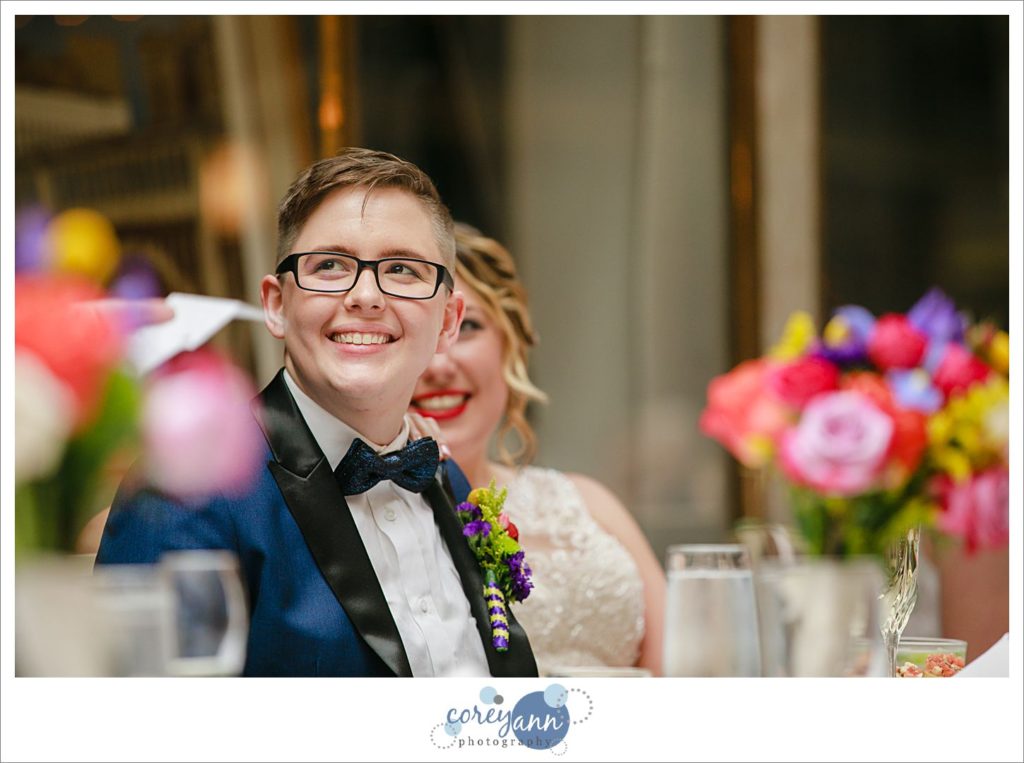 Same Sex Wedding Reception at Cleveland Hyatt Arcade