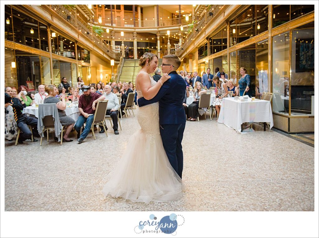 Same Sex Wedding Reception at Cleveland Hyatt Arcade