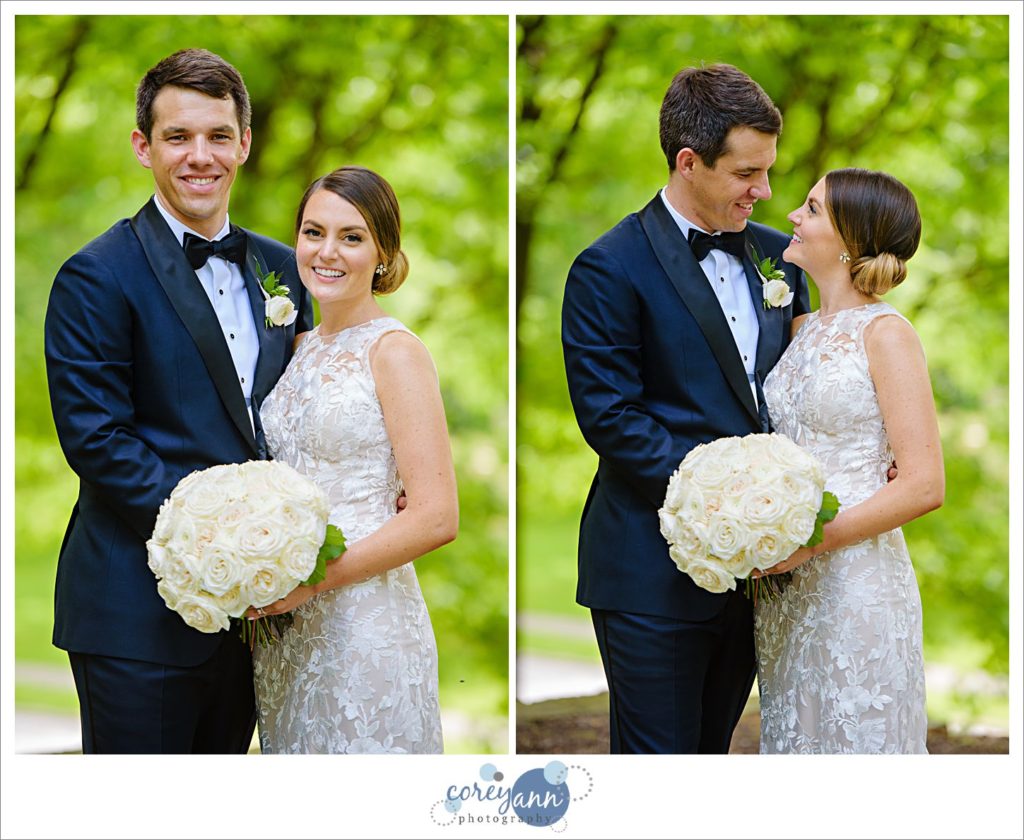 Wedding portrait at Cleveland Cultural Gardens in Ohio