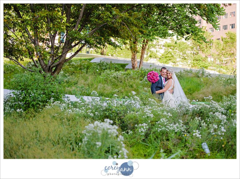 Cleveland Public Square Wedding Portrait