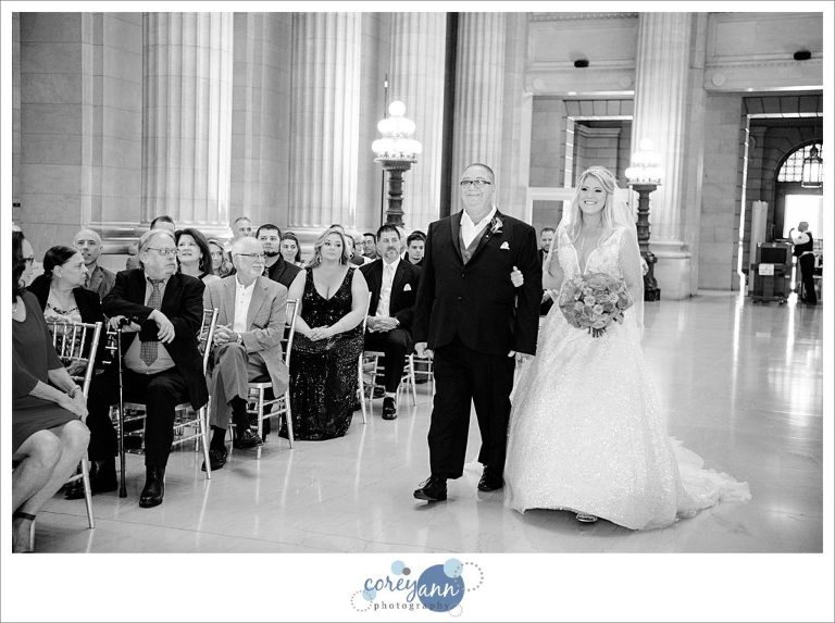 Wedding Ceremony at Cleveland City Hall Rotunda