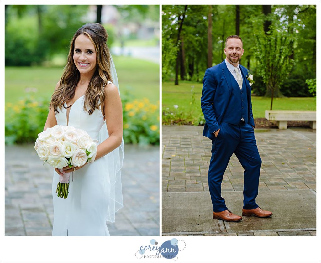 Wedding portraits at Croation Cleveland Cultural Gardens