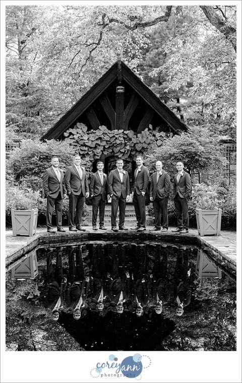 Groom and Groomsman at Stan Hywet in Akron