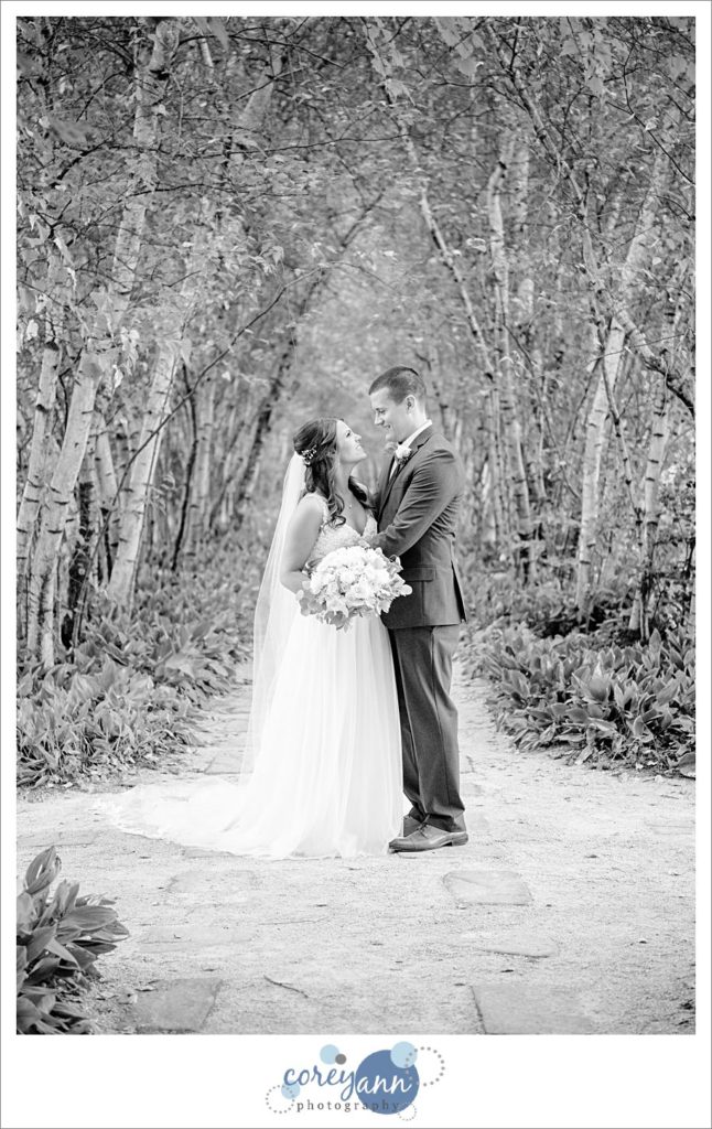 Wedding Portrait at Stan Hywet in Birch Allee