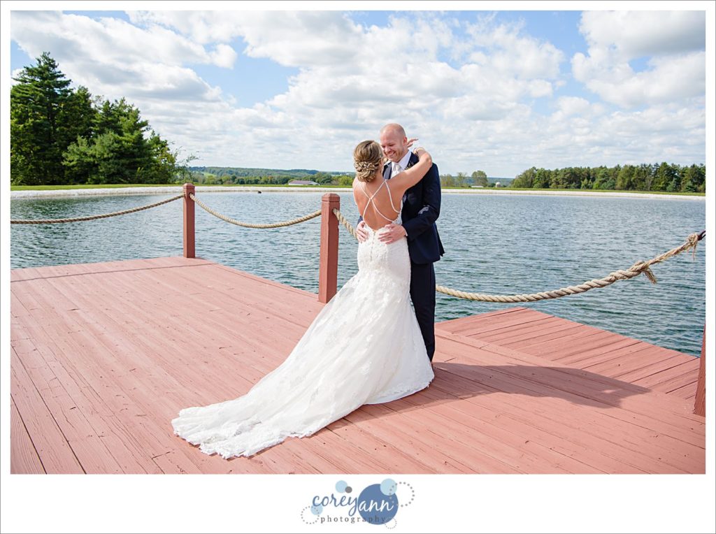 Bride and Groom first look before wedding in Ohio