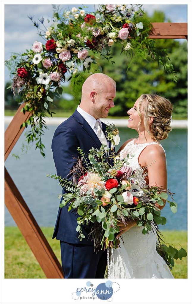 Bride and Groom before wedding in Ohio