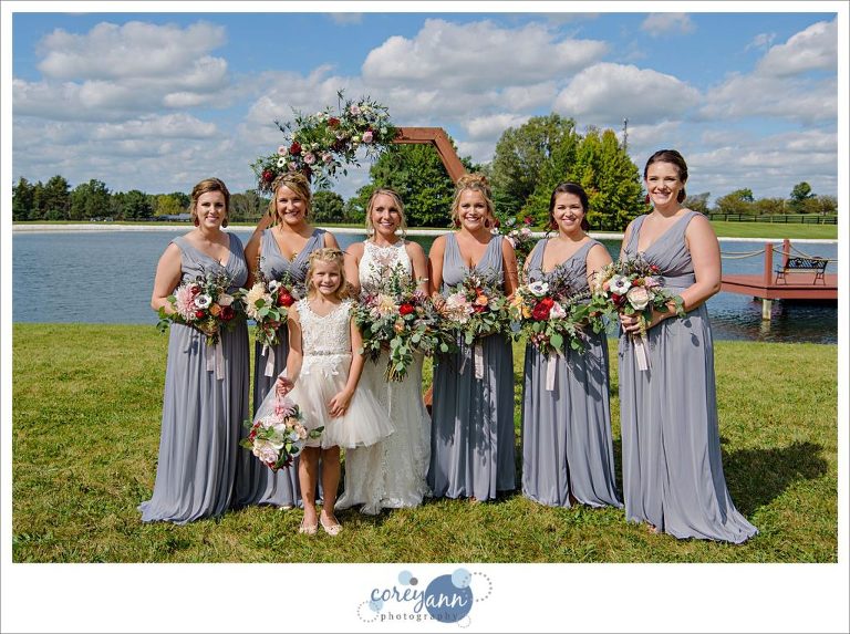 Bride and Bridesmaids before wedding in Ohio