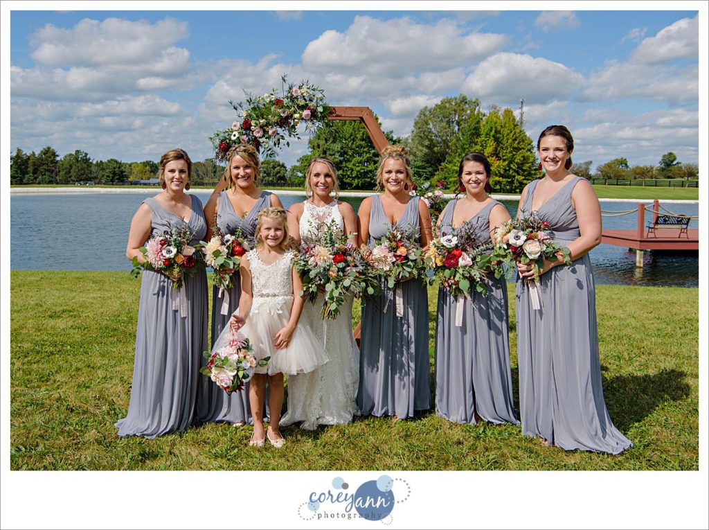 Bride and Bridesmaids before wedding in Ohio