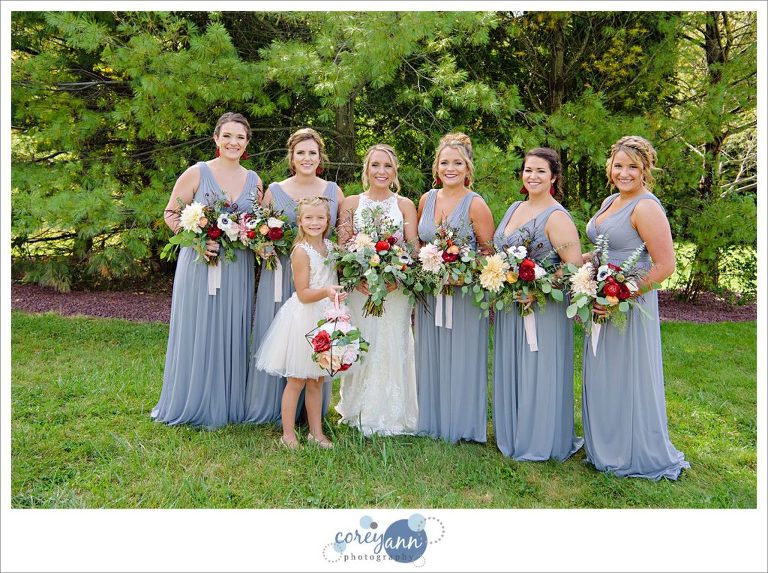 Bride and Bridesmaids before wedding in Ohio
