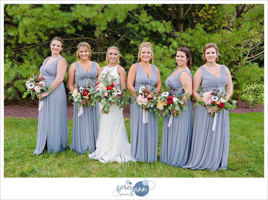 Bride and Bridesmaids before wedding in Ohio