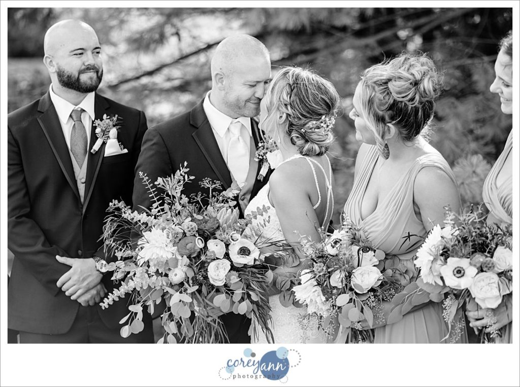 Fun bridal party wedding photo