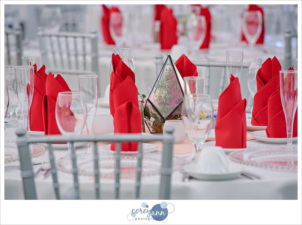 Ohio wedding reception tent on a farm