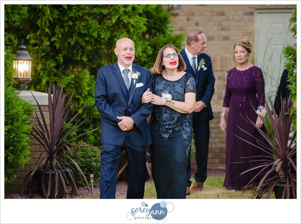 Funny wedding reception entrance in Ohio