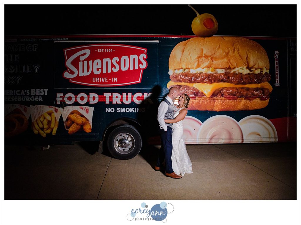Outdoor wedding reception on a farm in Ohio