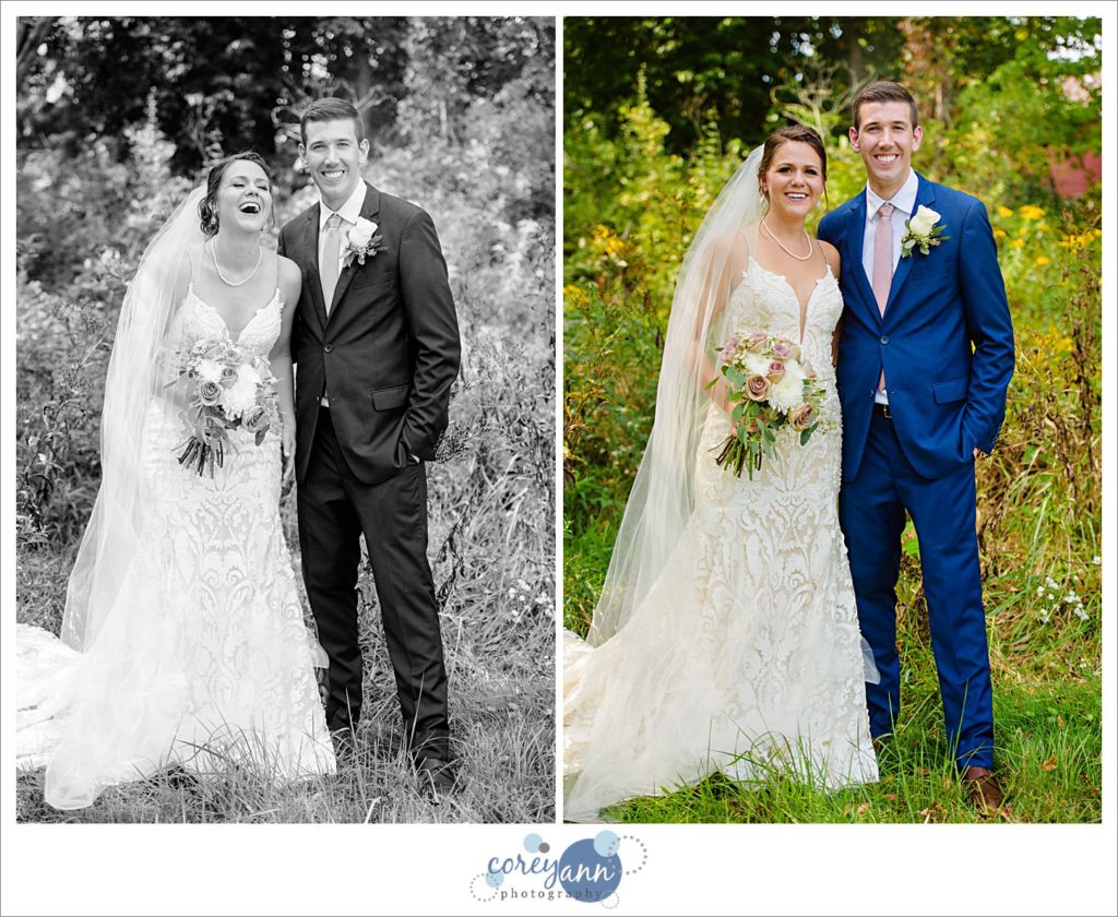Bride and Groom wedding portrait in westfield center ohio