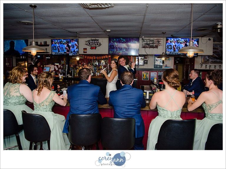 Wedding break at local bar in Cuyahoga Falls
