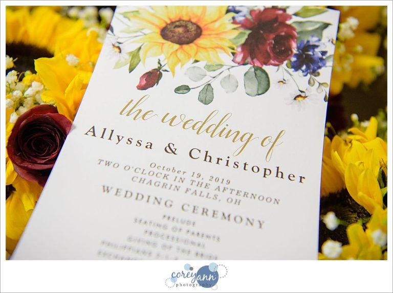 Autumn wedding invitation