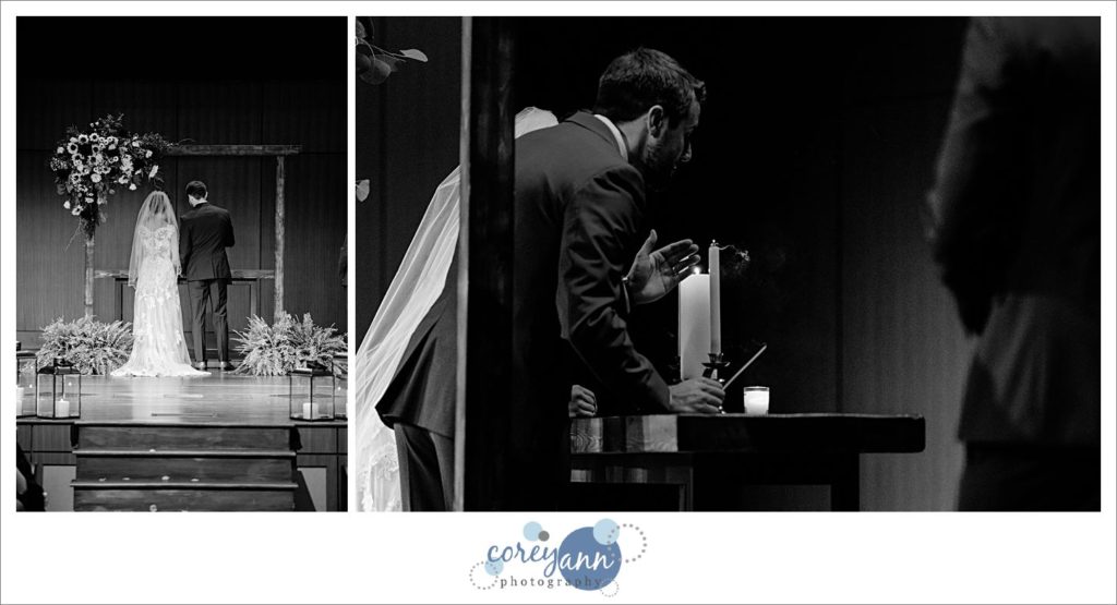 Wedding ceremony at Parkside Church in Chagrin Falls Ohio