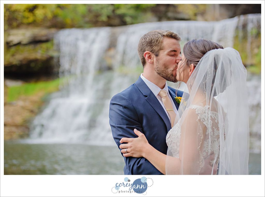 Wedding portrait at Chagrin Falls