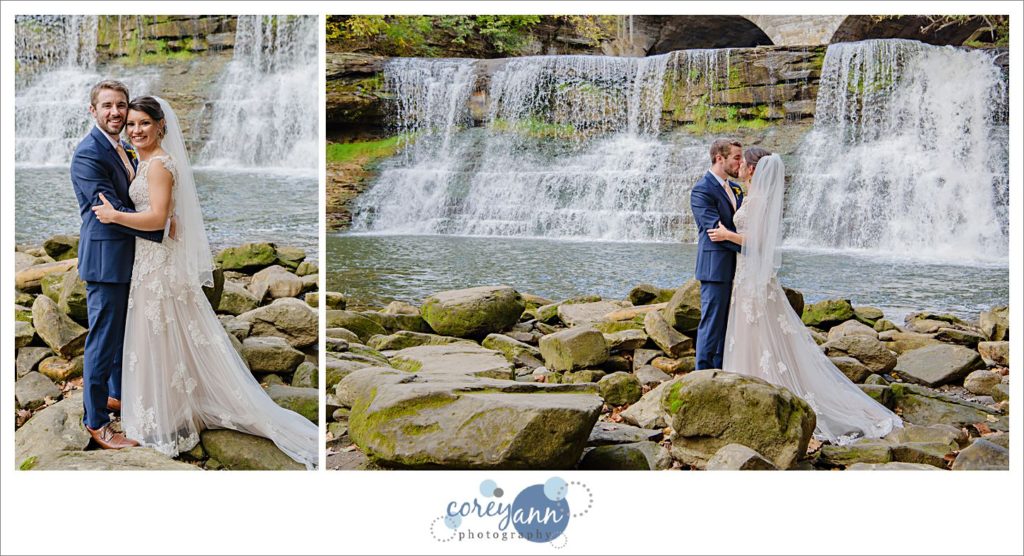 Wedding portrait at Chagrin Falls