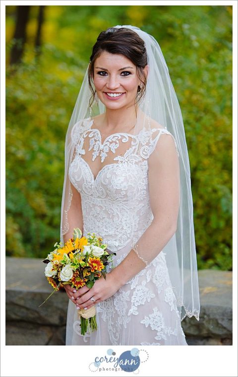 Bride in Lillian West bridal gown