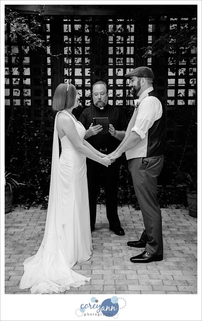 Walt Disney World Swan Wedding in Courtyard