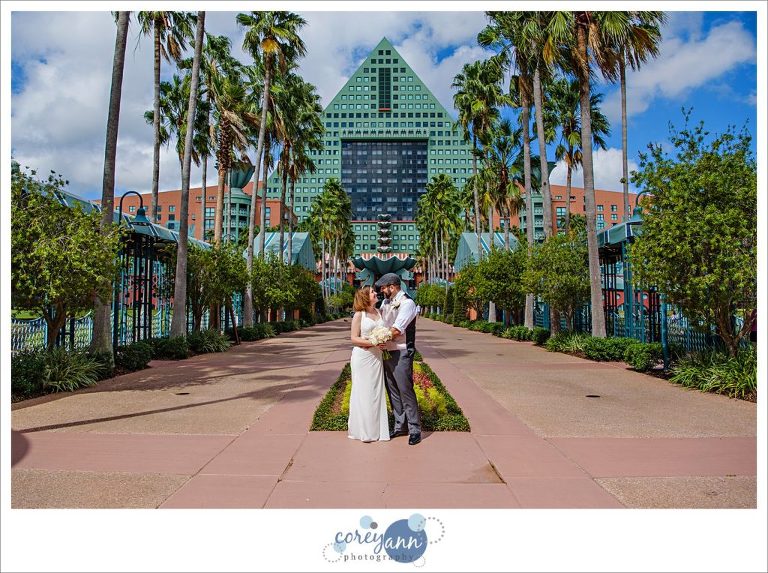 Wedding portrait at Walt Disney World Dolphin Hotel