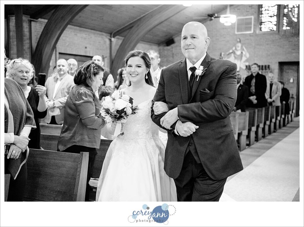 Wedding ceremony at Mary of the Apostles in Brook Park Ohio