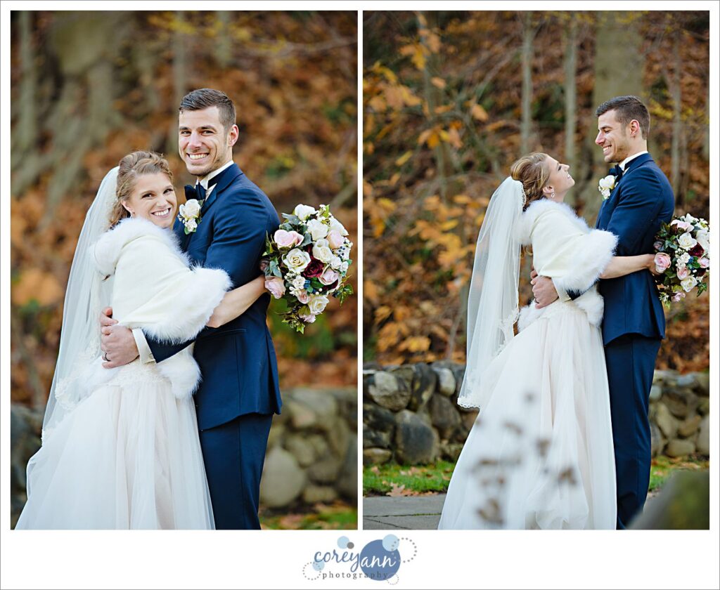 November wedding at roses run country club in Stow Ohio