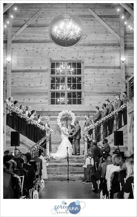 Wedding ceremony at Mapleside Farms in Ohio