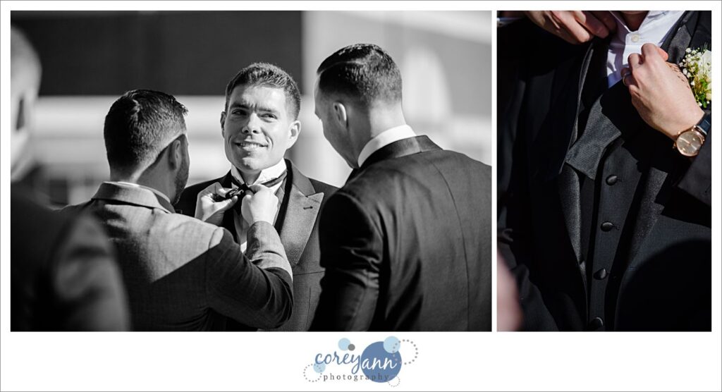 Wedding ceremony at Holy Family Catholic Church in Parma Ohio