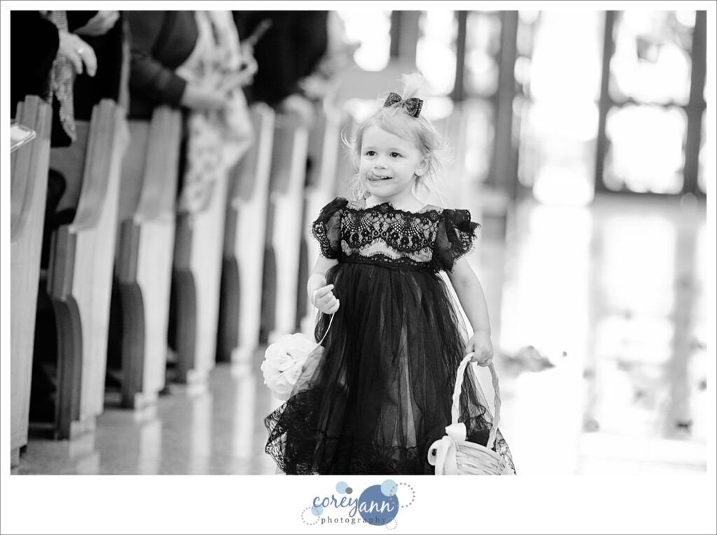 Wedding ceremony at Holy Family Catholic Church in Parma Ohio