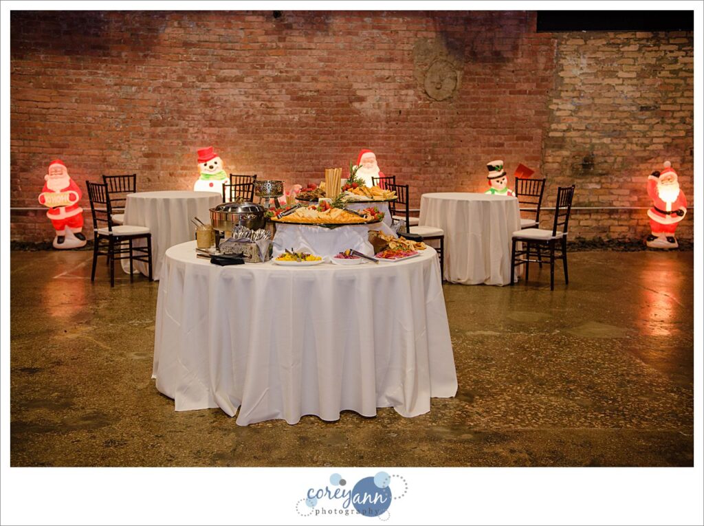 Christmas wedding reception at Tenk West Bank