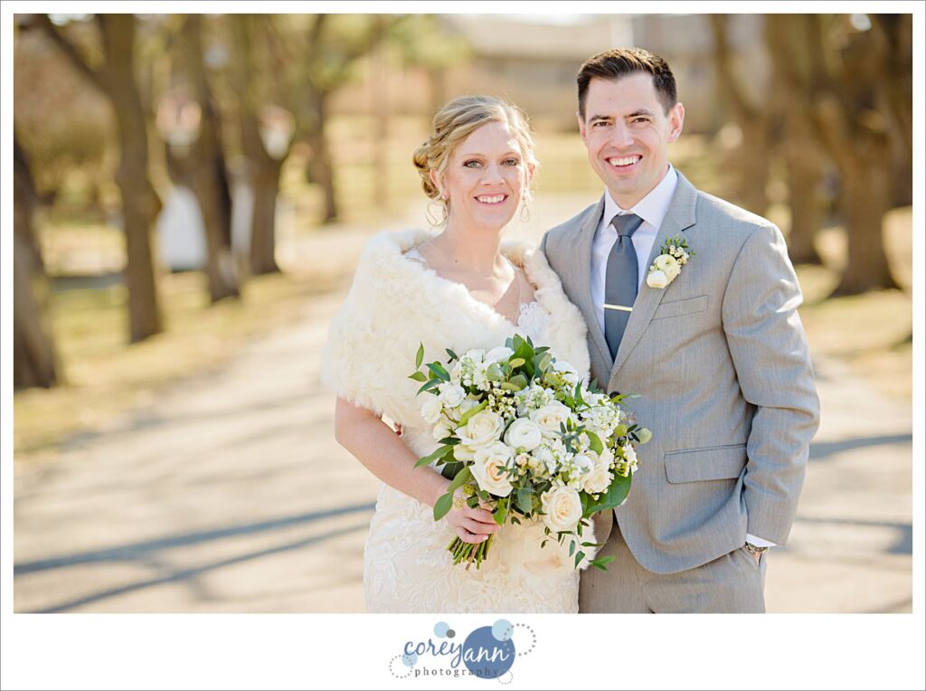 Wedding portraits at Hoover Historical Center at Walsh University