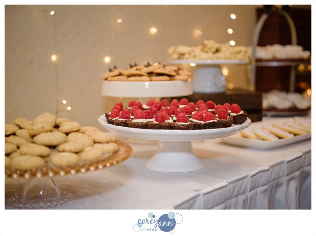 Winter wedding reception at Walsh University in North Canton Ohio