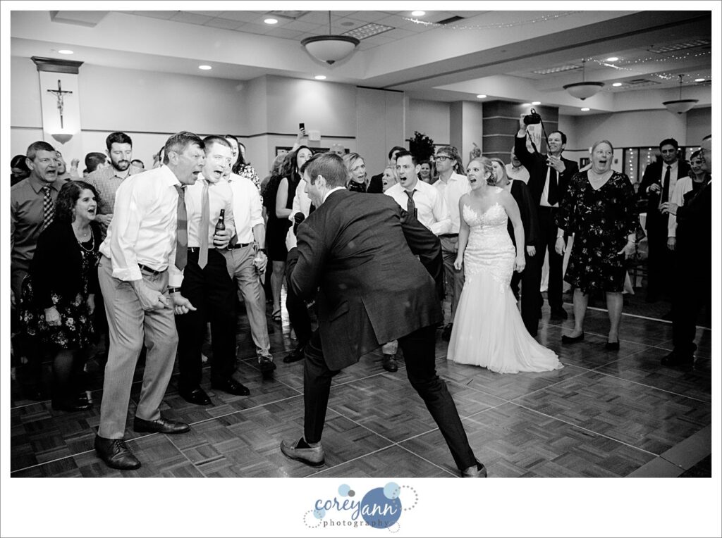 Wedding reception at Walsh University in North Canton Ohio