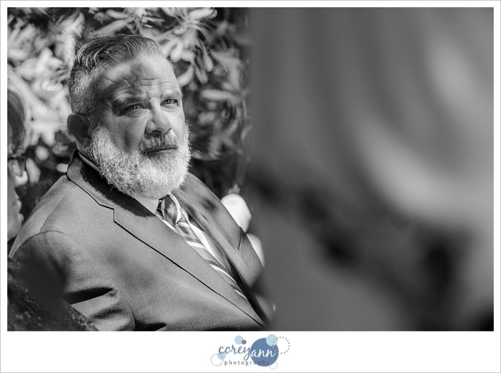 Tea houses wedding ceremony at Stan Hywet